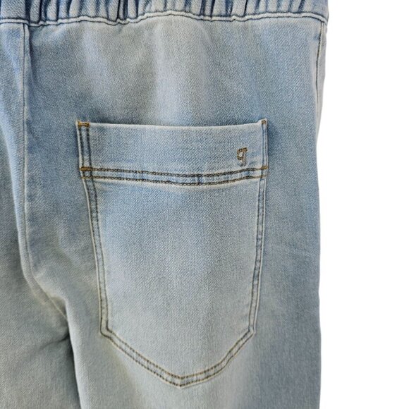 Anthropologie Pilcro Denim-Knit Pull-On High-Rise Wide-Leg Pants, Size Small - Picture 10 of 11